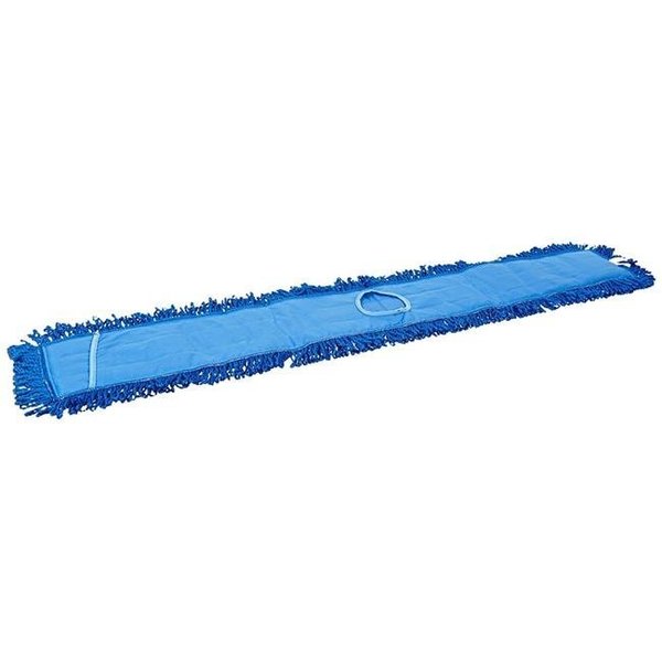 Light House Beauty 48 in. Fringe Dry & Dust Mop Microfiber Pad - Gray & Blue LI530613